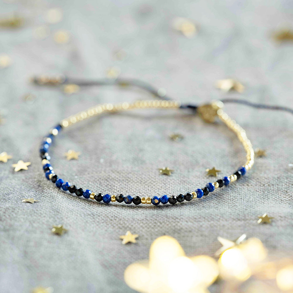 Sparkling Schwarzer Onyx Lapislazuli Armband