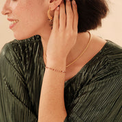 Sparkling Granat Rosenquarz Armband