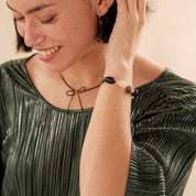 Spectacular Labradorit Rosenquarz Granat Armband