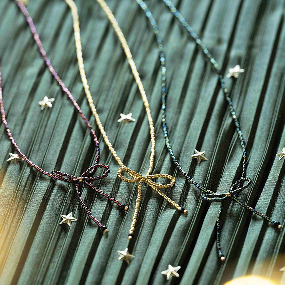 Wishful Zwarte Onyx Roodkleurige Ketting