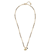 Honored Zwarte Onyx Ketting Goudkleurig