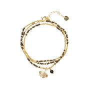 Honored Zwarte Onyx Ketting Goudkleurig