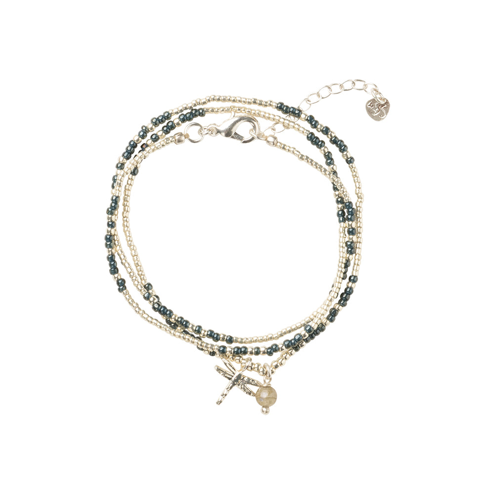 Honored Labradoriet Ketting Zilverkleurig