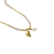 Honored Rosenquarz Halskette