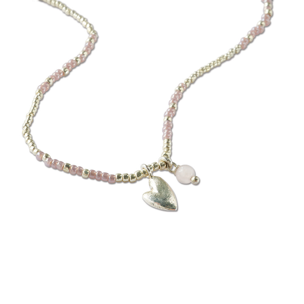 Honored Rosenquarz Halskette