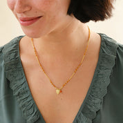 Honored Carnelian Necklace Gold Colored