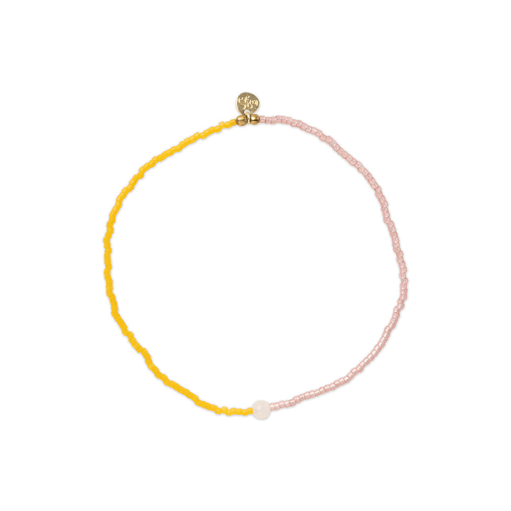 Aura Rose Quartz Anklet