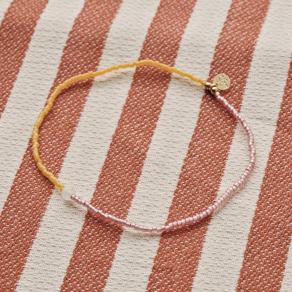 Aura Rose Quartz Anklet