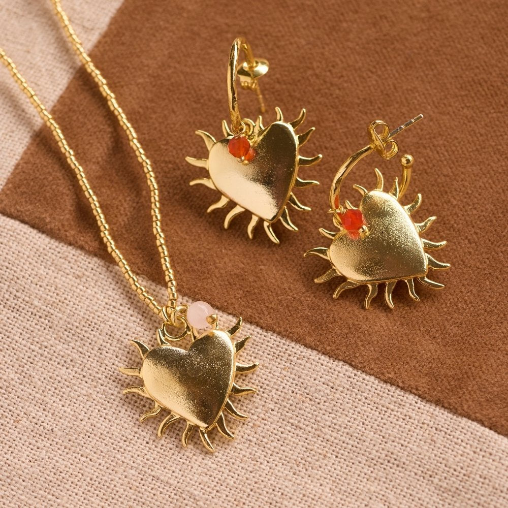 Paradise Fire Heart Necklace