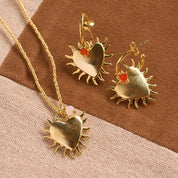 Paradise Fire Heart Necklace