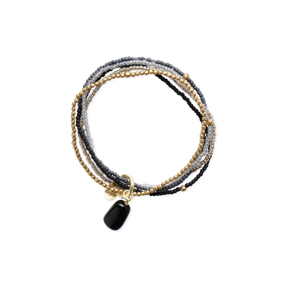Nirmala Schwarzer Onyx Armband