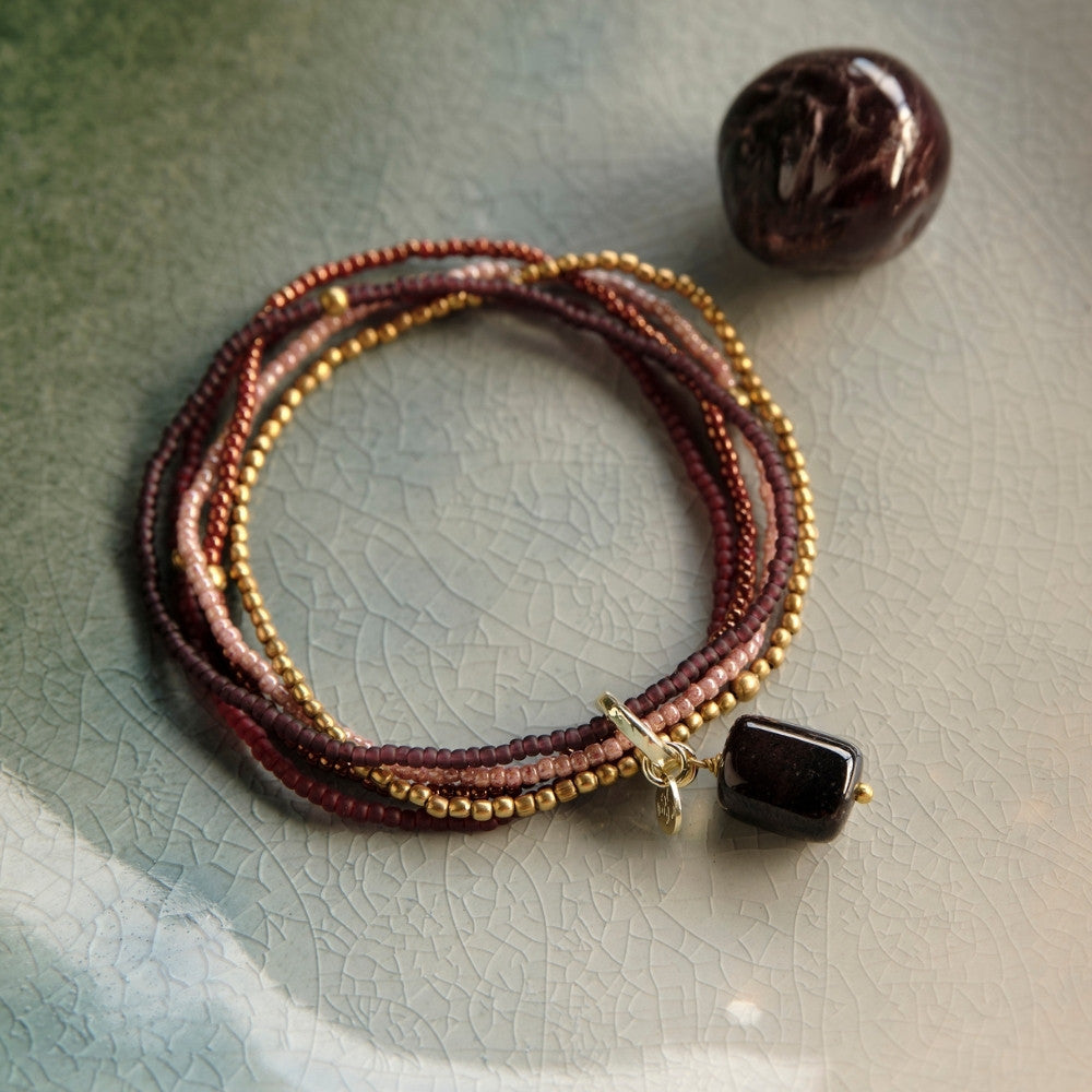 Nirmala Granat Armband