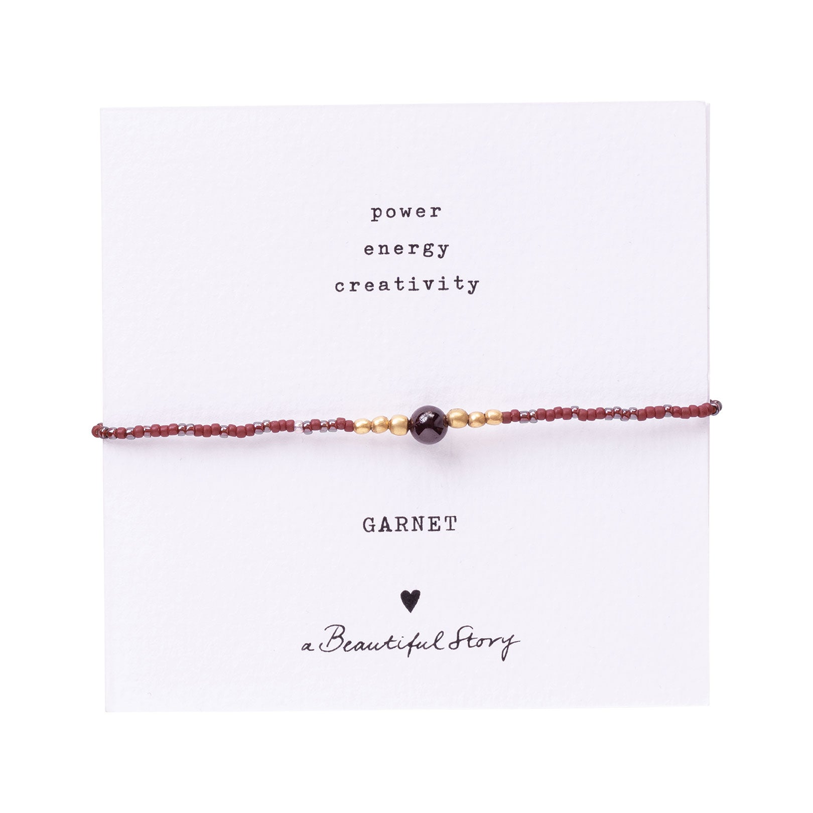 Iris Card Granaat Armband