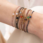 Iris Card Granaat Armband