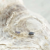 Affinity Labradoriet Ioliet Verzilverde Armband