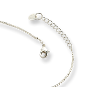 Authentic Schwarzer Onyx versilberte Halskette