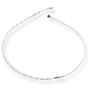 Encourage Labradorit Iolith versilberte Halskette