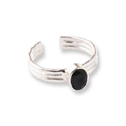 Attentive Schwarzer Onyx Silberring