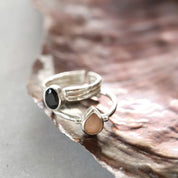 Attentive Schwarzer Onyx Silberring