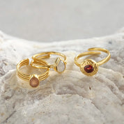 Enjoyment Mondstein vergoldeter Ring