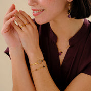 Mesmerized Granat Amethyst Pfirsich-Mondstein Armband