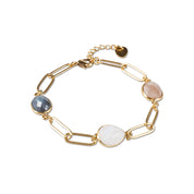 Fearless Pfirsich-Mondstein Mondstein Labradorit Armband