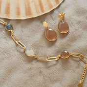 Fearless Peach Moonstone Moonstone Labradorite Bracelet