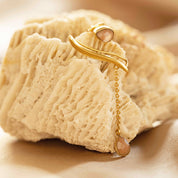 Fantasize Pfirsich-Mondstein Ohrring-Set