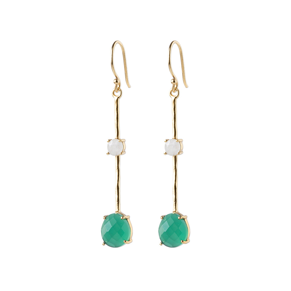 Magnificent Groene Onyx Oorbellen