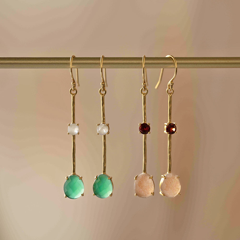 Magnificent Groene Onyx Oorbellen