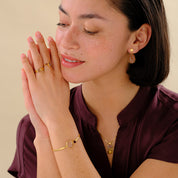 Audacity Pfirsich-Mondstein Ohrringe