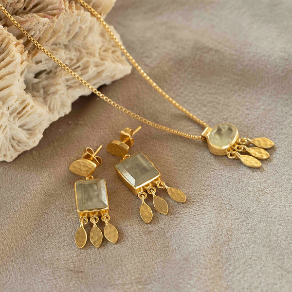 Affectionate Prehnite Earrings