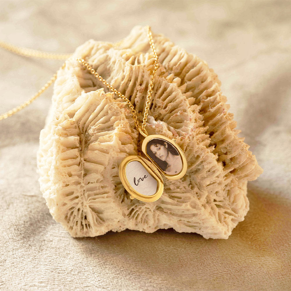 Oval Locket Small Peridot Necklace