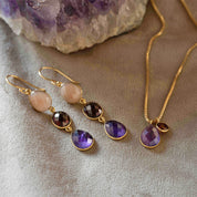 Devote Amethyst Granat Halskette