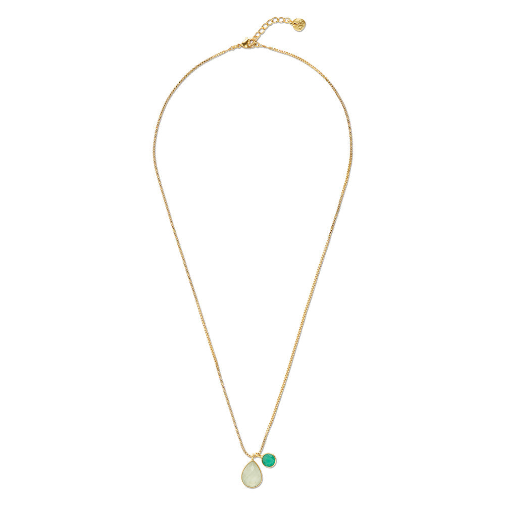 Devote Prehnit Grüner Onyx Halskette