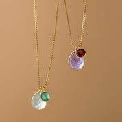 Devote Prehnit Grüner Onyx Halskette