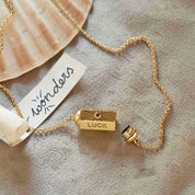 Wishbox Granat Peridot Halskette