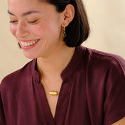 Wishbox Granat Peridot Halskette