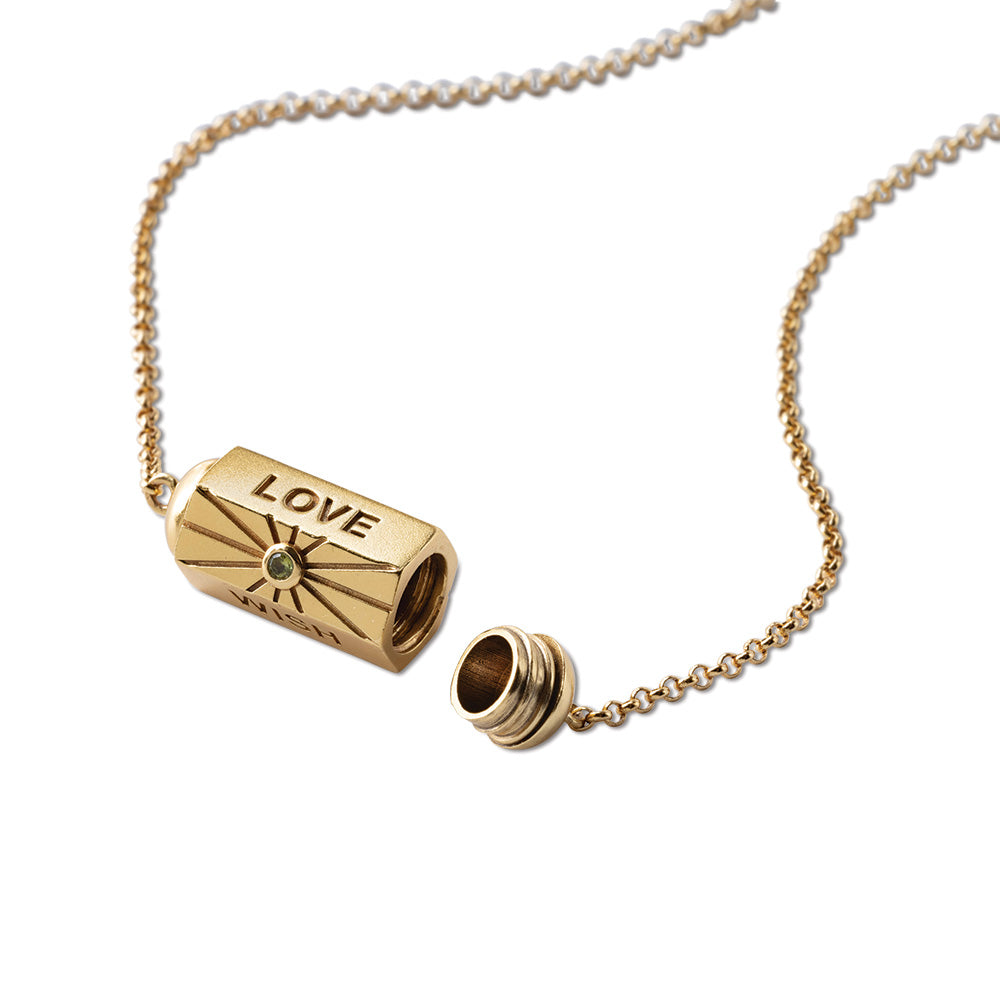 Wishbox Granat Peridot Halskette