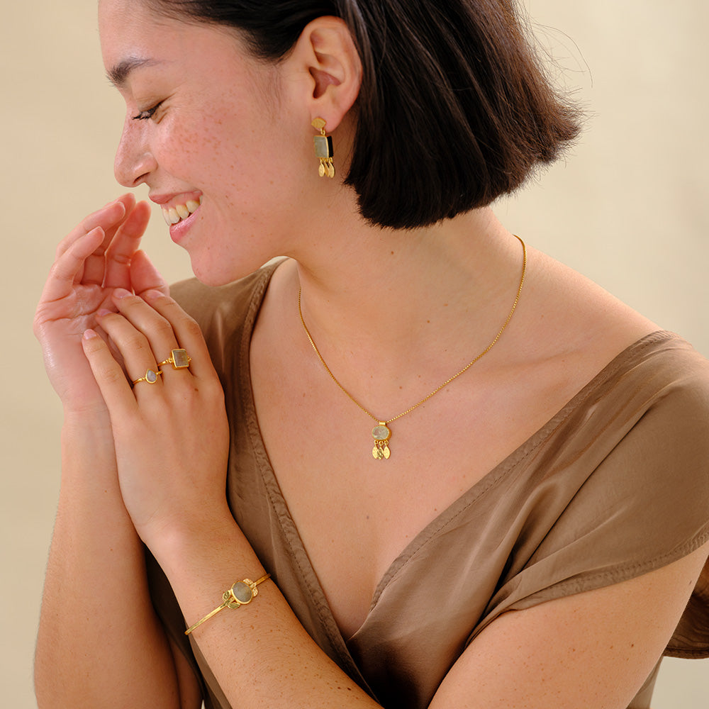 Incredible Prehnite Ring - 18,5