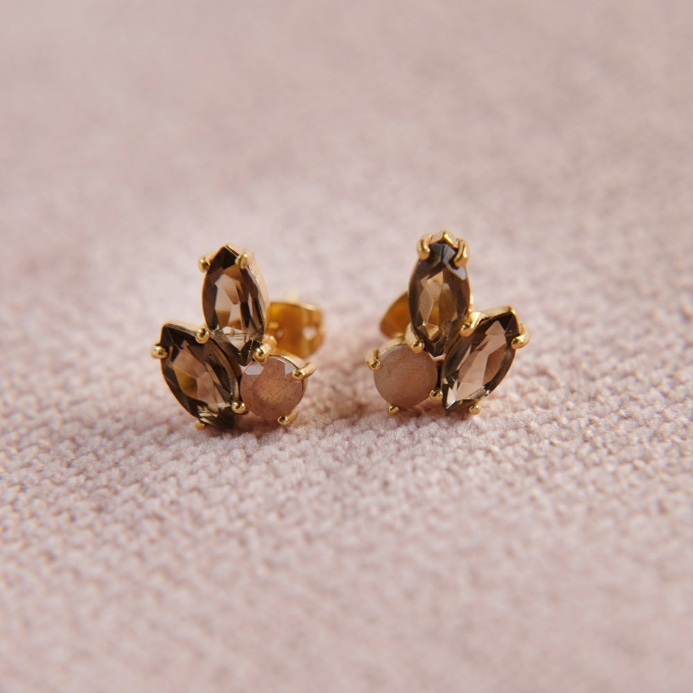 Chic Smokey Quartz Earrings