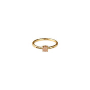 Halo Peach Moonstone Ring - 17,5