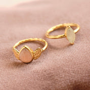Aura Peach Moonstone Ring - 18,5