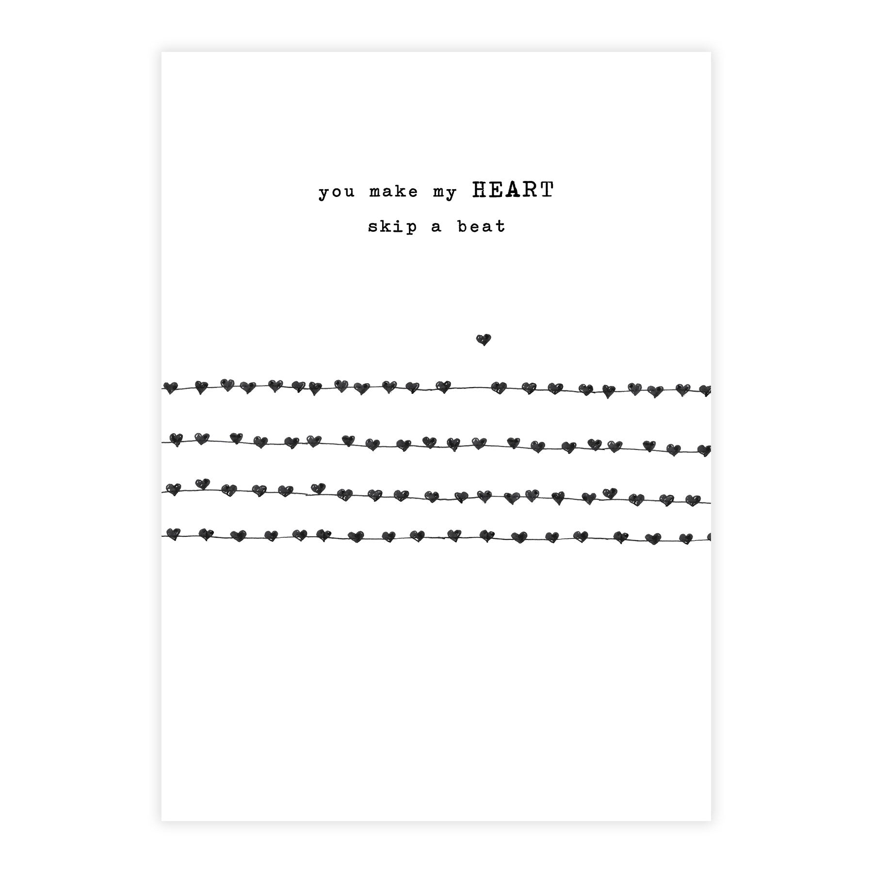 Wenskaart Heartbeats