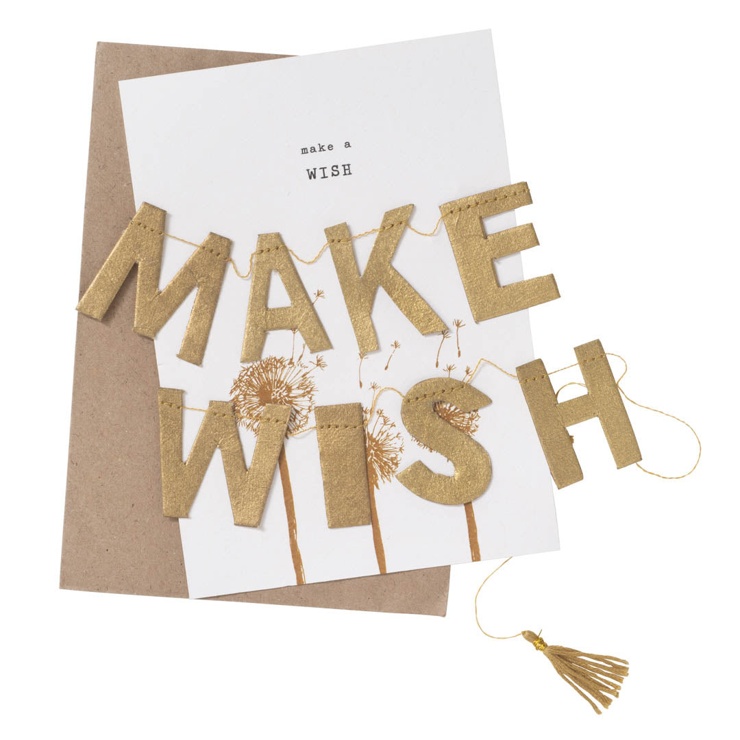 Girlande Karte Make A Wish