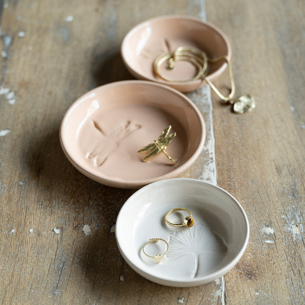 Jewelry Dish Small Ginkgo Natural