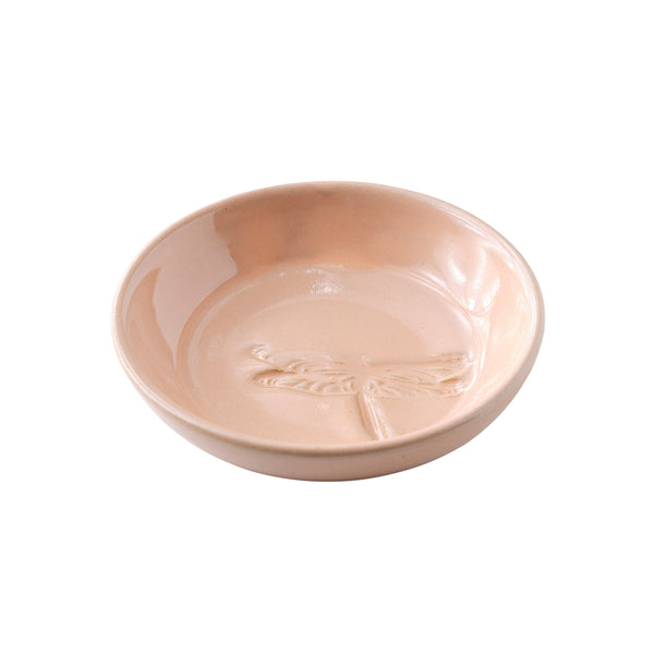Jewelry Dish Small Dragonfly Peach