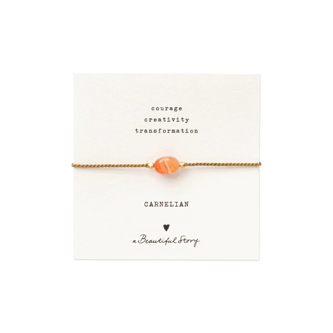 20x Gemstone card Carnelian Bracelets