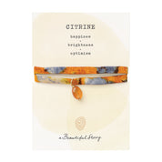 Sari wrap Bracelet Citrine