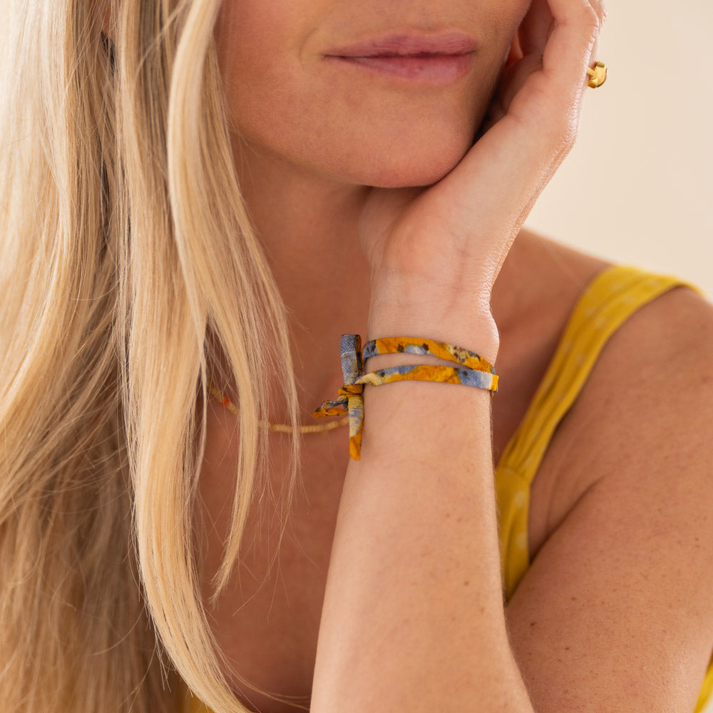 Sari wrap Bracelet Citrine
